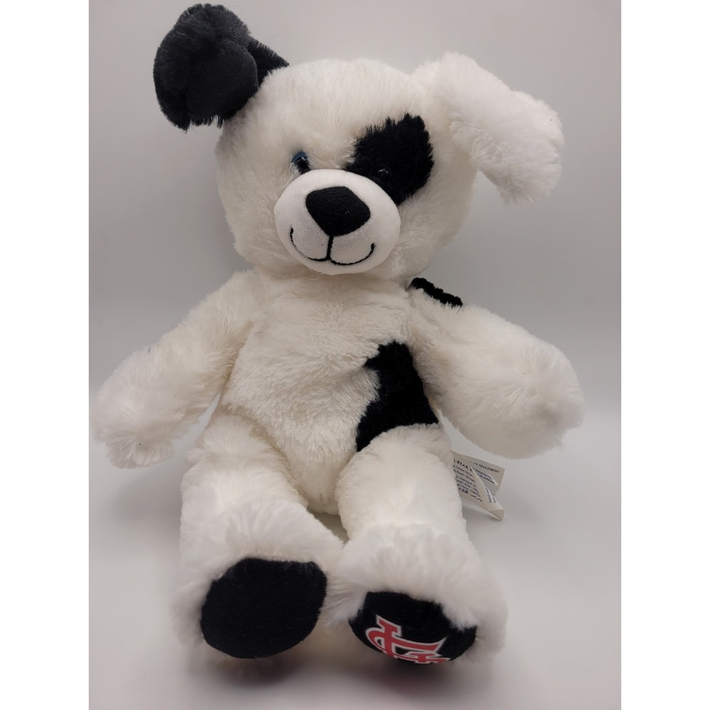 Build-A-Bear St. Louis Cardinals Dog Plush White Black Spotted MLB